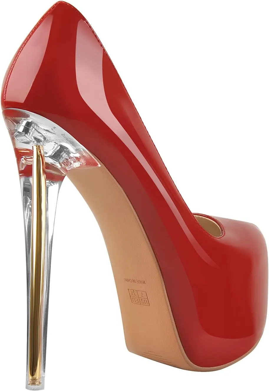 richealnini Sexy Platform Heel Pumps for Women Slip On Stiletto High Heels