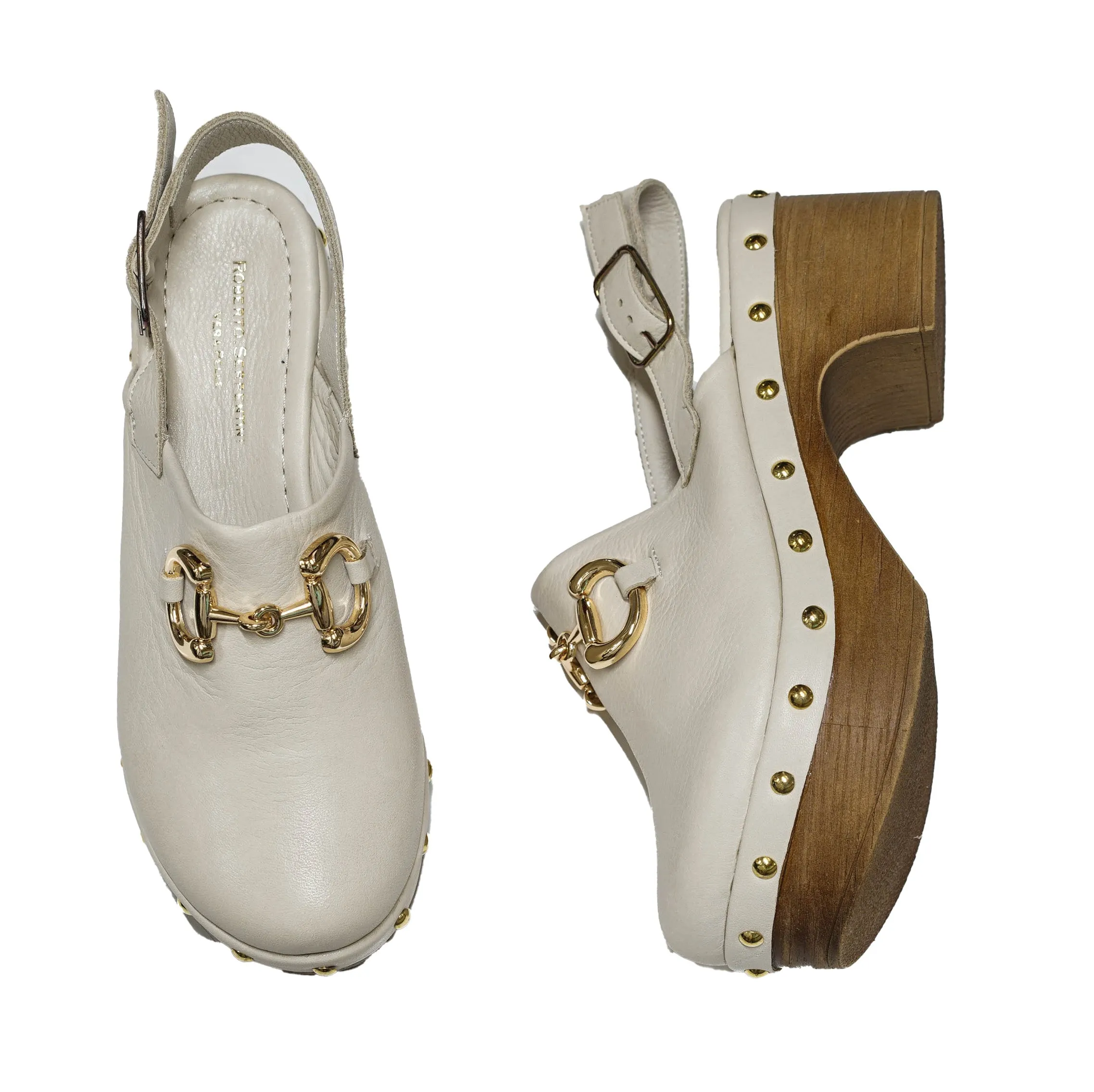 Roberto Serpentini Women's Beige Clog N13PEO -