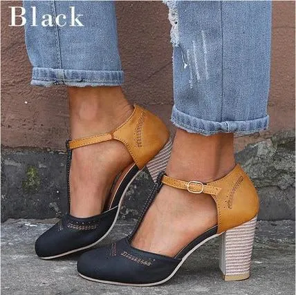 Round Toe Heel High Shoes Pumps