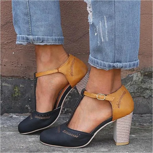Round Toe Heel High Shoes Pumps