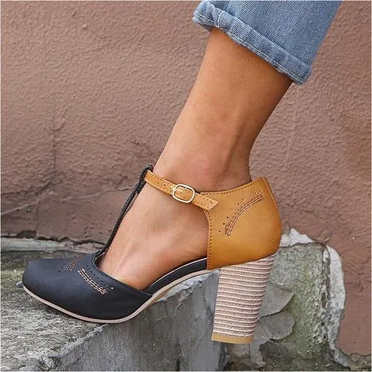 Round Toe Heel High Shoes Pumps