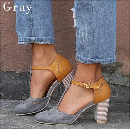 Round Toe Heel High Shoes Pumps