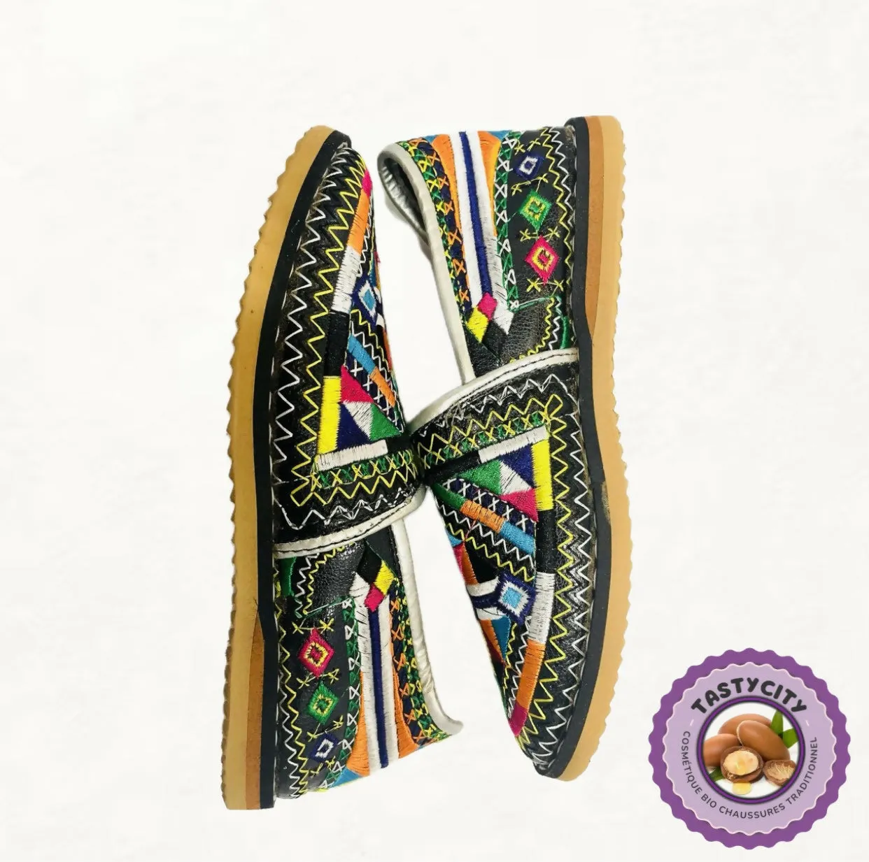 Rounded Moroccan Slippers for Women