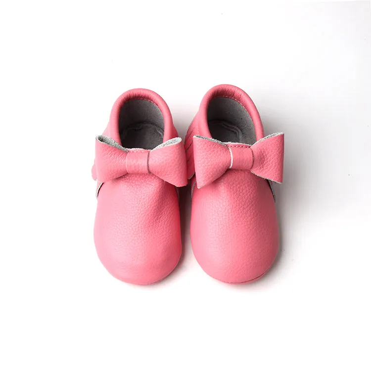 RTS Big Bow Moccasins- Pink