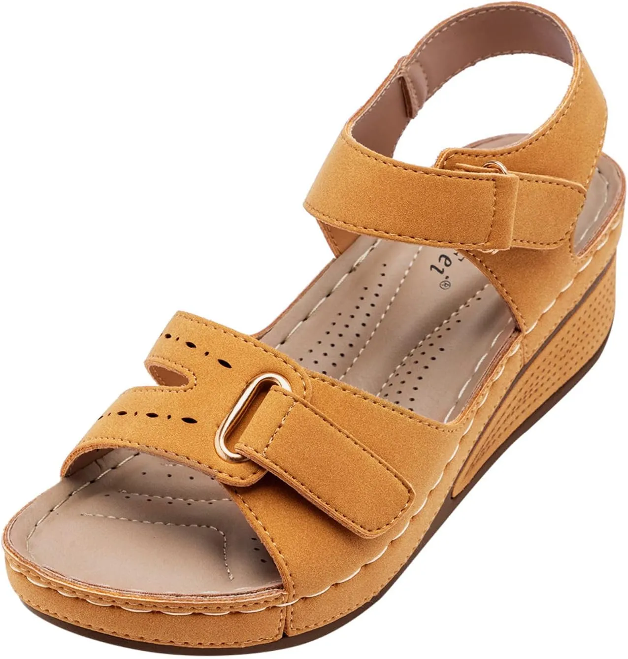 Rvidbe Orthopedic Sandals for Women Comfy Orthotic Sandal Anti-Slip Breathable Arch Support Platform Wedge Sandals Shoes