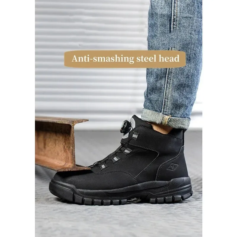 S1  safety shoes with rotating buttons, waterproof