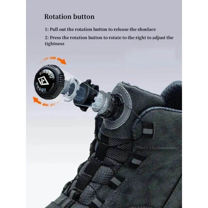 S1  safety shoes with rotating buttons, waterproof