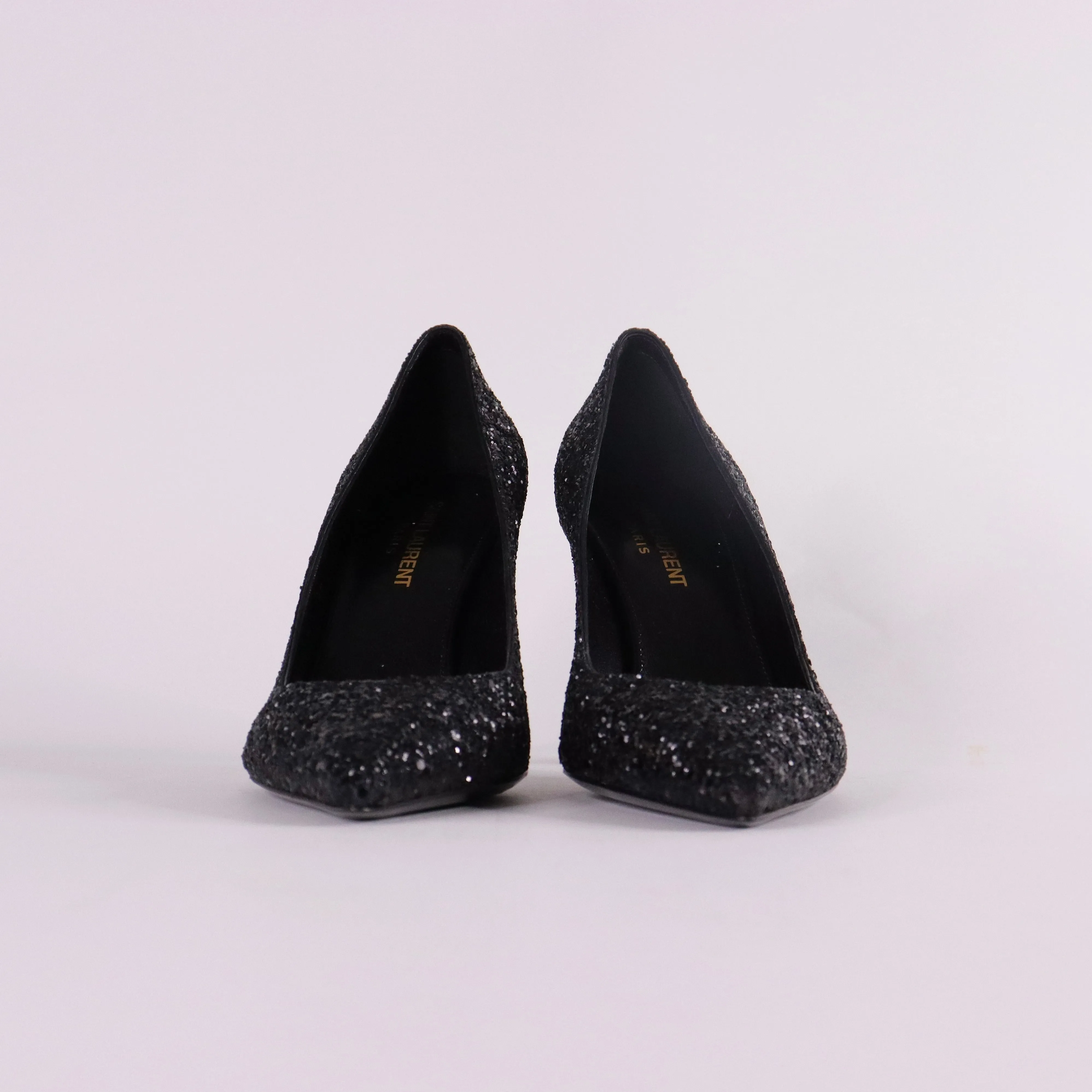 SAINT LAURENT Glitter Opyum 85 Pumps