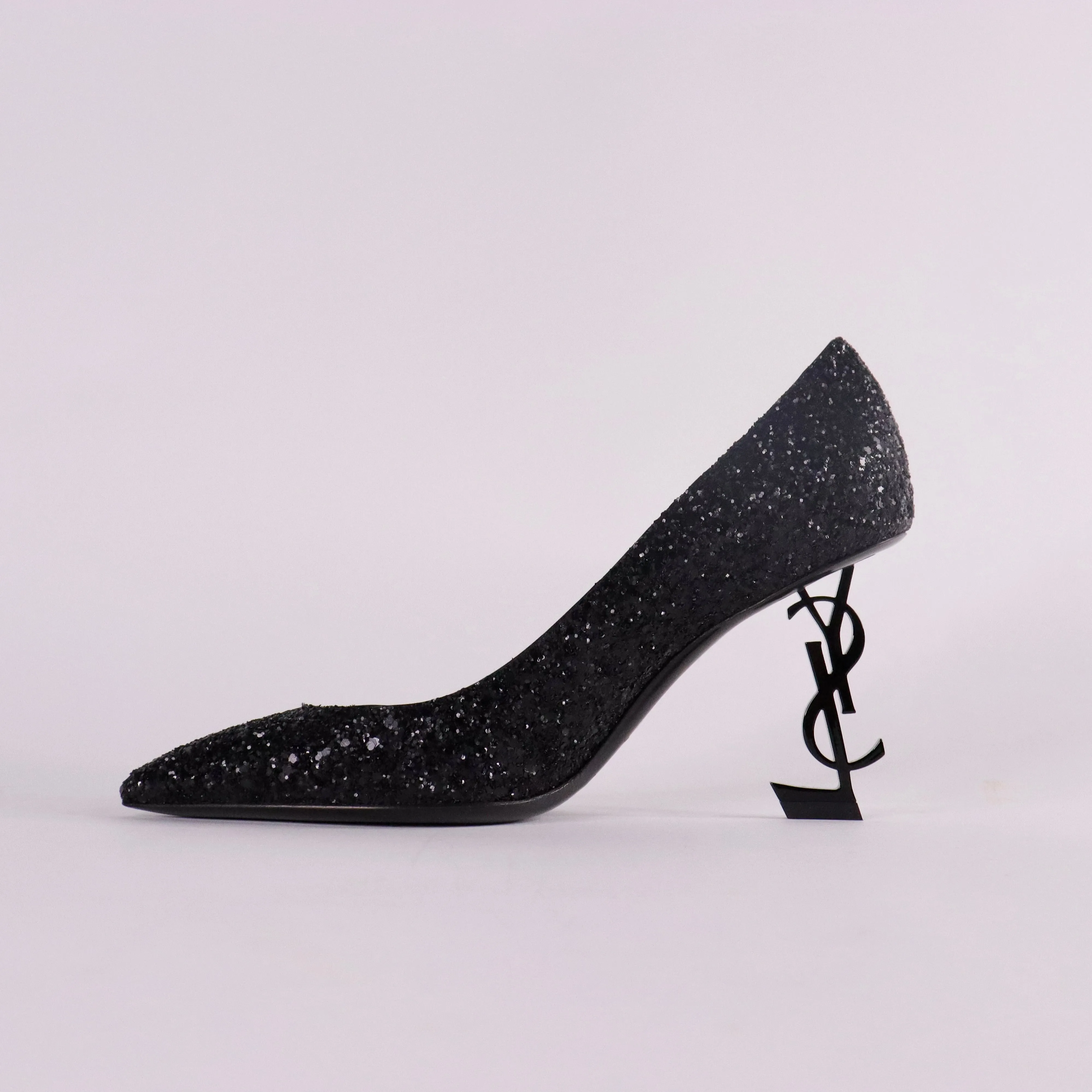 SAINT LAURENT Glitter Opyum 85 Pumps