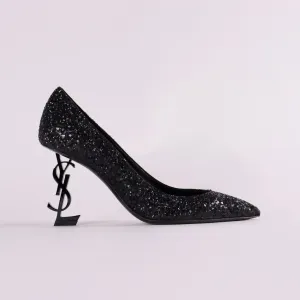 SAINT LAURENT Glitter Opyum 85 Pumps