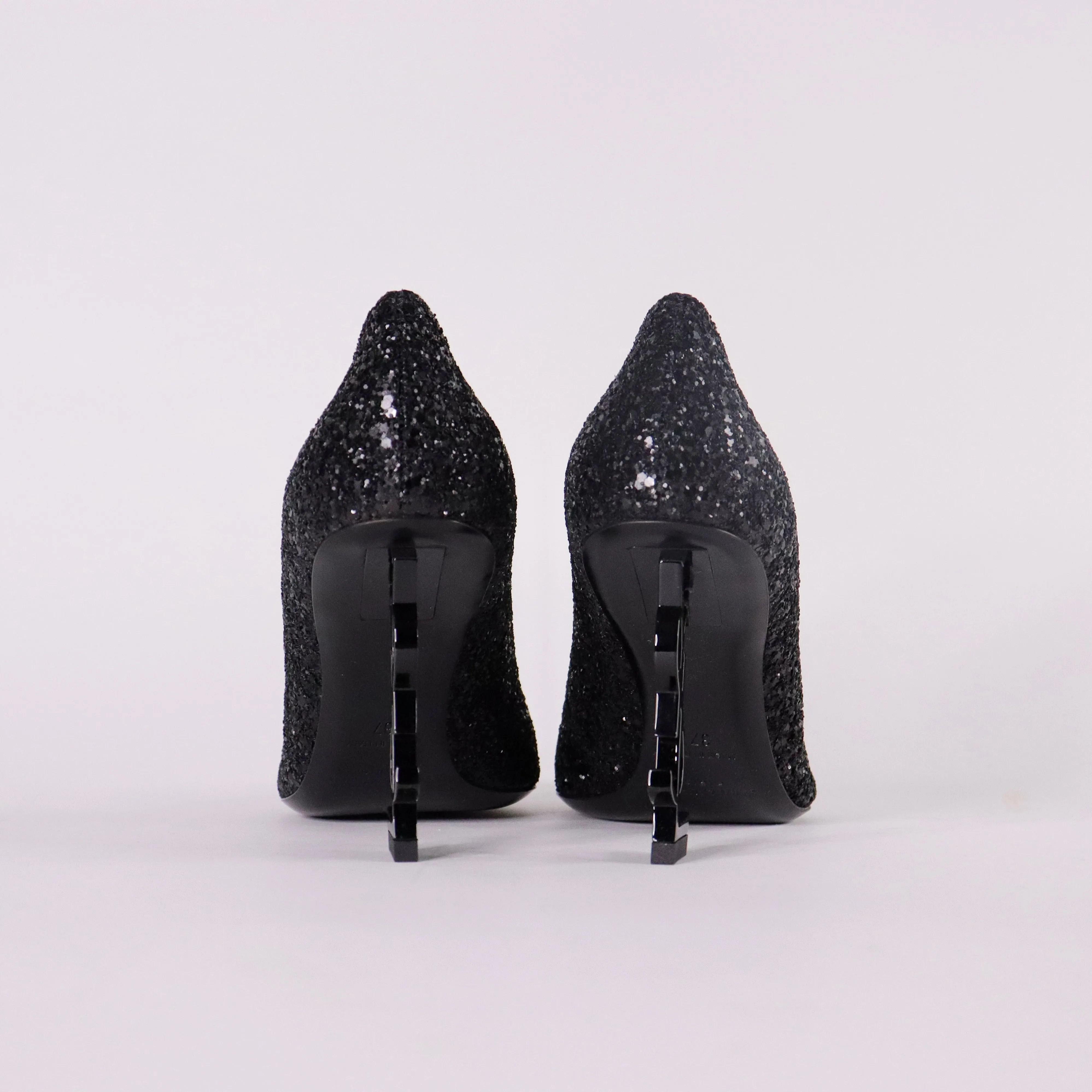 SAINT LAURENT Glitter Opyum 85 Pumps