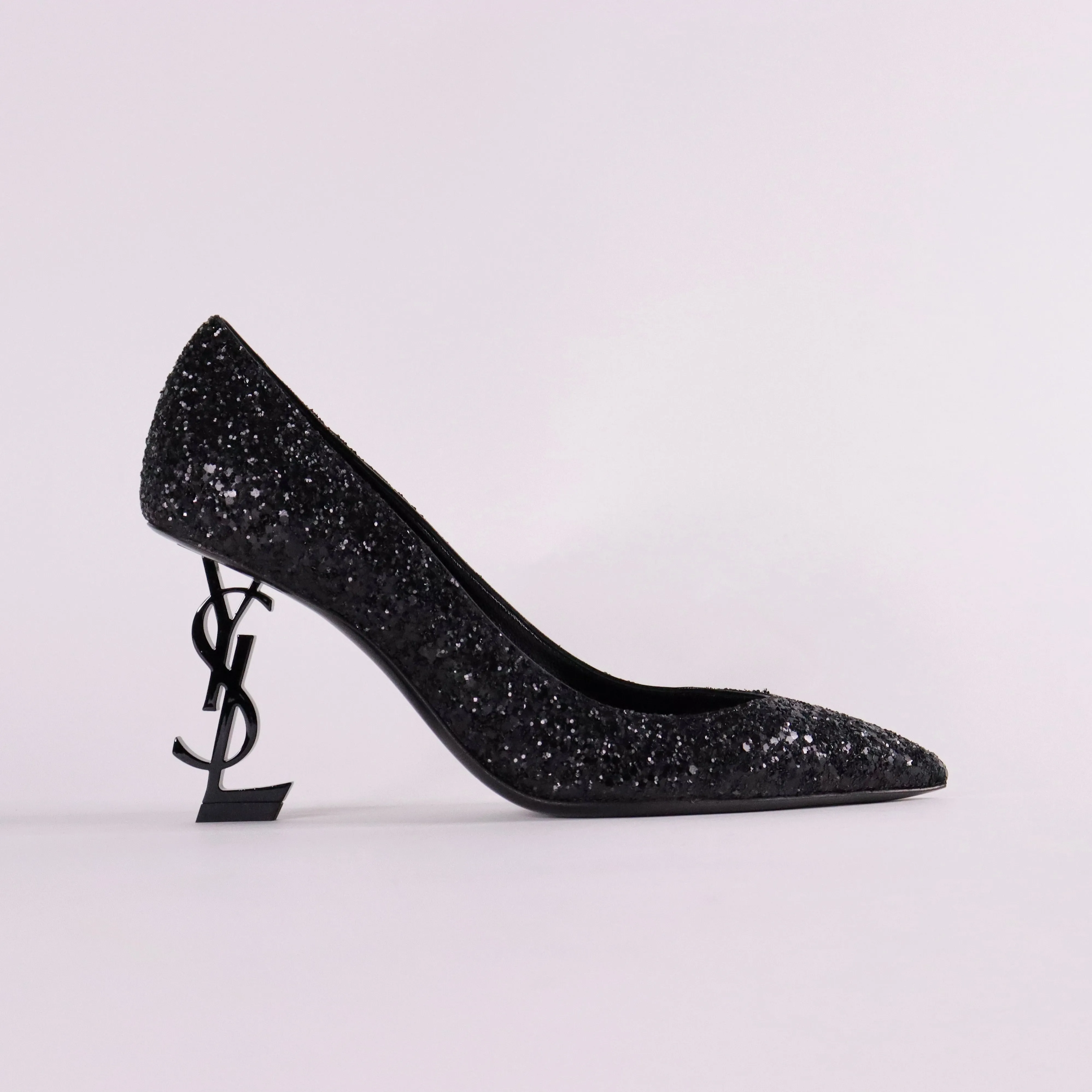 SAINT LAURENT Glitter Opyum 85 Pumps