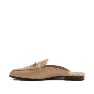 Sam Edelman Linnie Beechwood Embellished Slip On Almond Toe Flat Heeled Mules