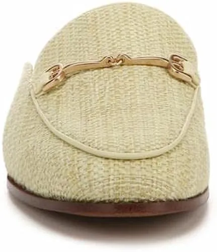 Sam Edelman Linnie Pistachio Chain Embellished Slip On Almond Toe Flat Mules