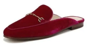 Sam Edelman Linnie Raspberry Embellished Slip On Almond Toe Flat Heeled Mules