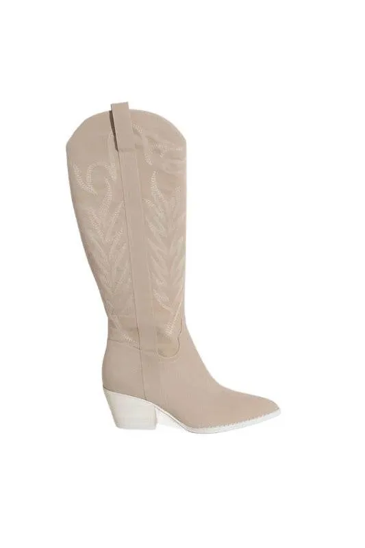 Samara-Embroidery Western Knee High Boots