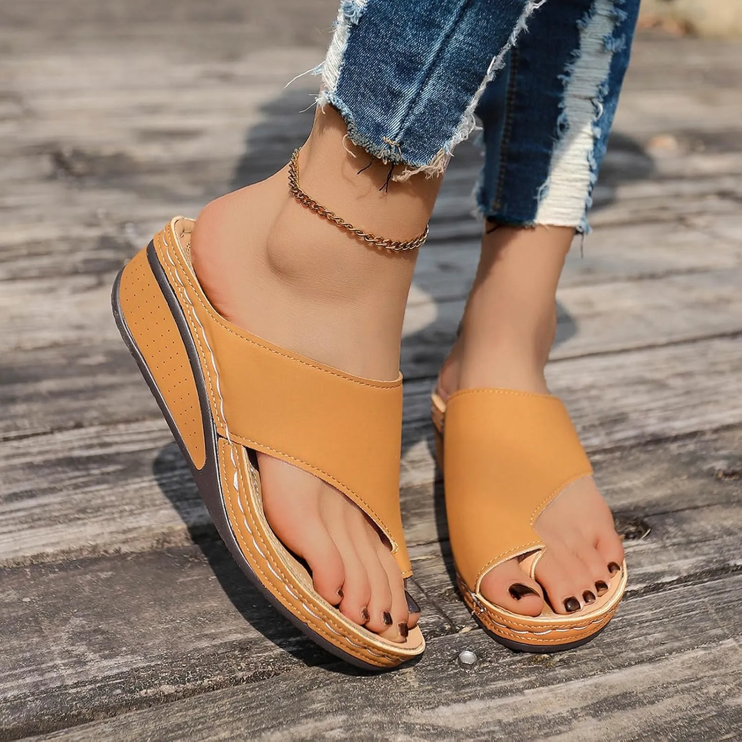 Sandalias para Mujer Elegantes, Womens Flat Flip Flops Vintage Leopard Snakeskin Sandal for Beach Holiday Travel Shoes