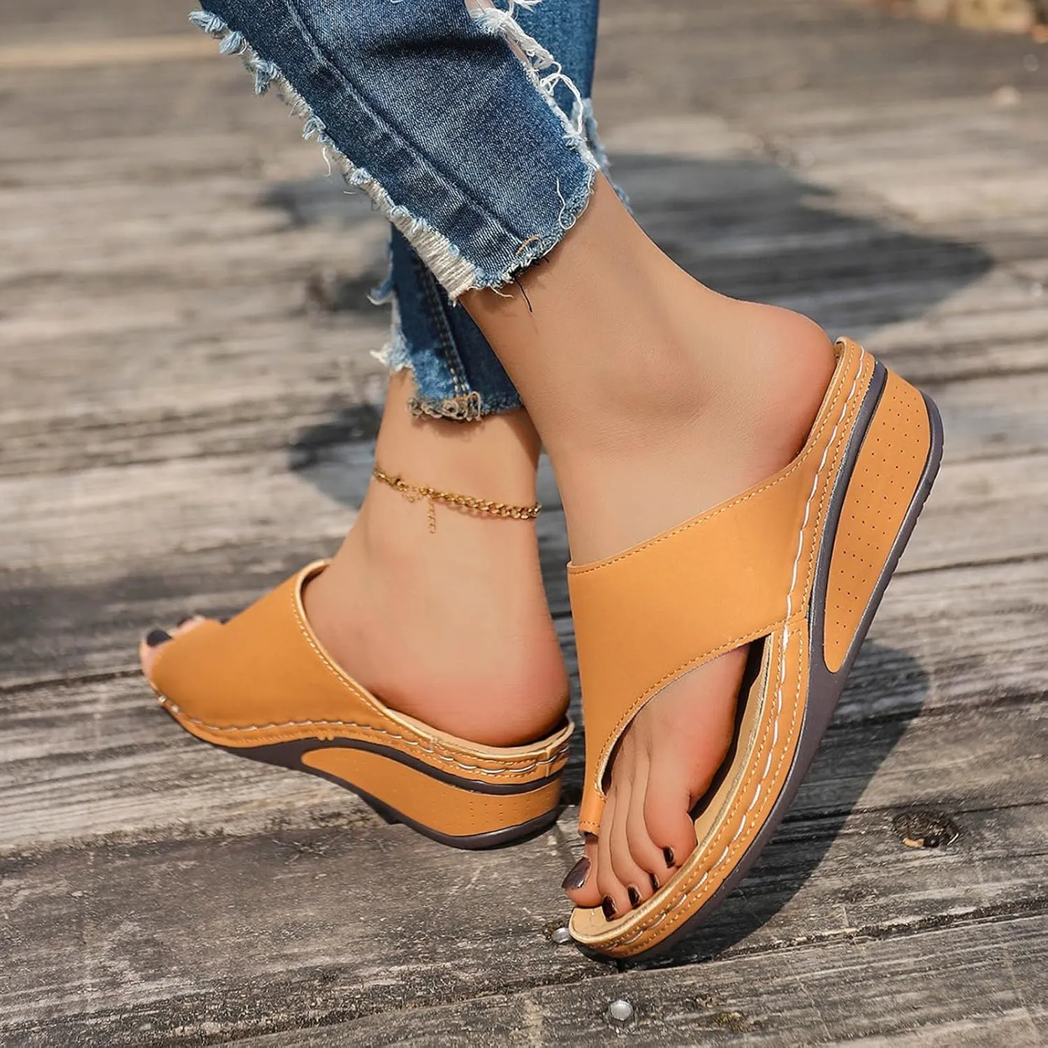 Sandalias para Mujer Elegantes, Womens Flat Flip Flops Vintage Leopard Snakeskin Sandal for Beach Holiday Travel Shoes