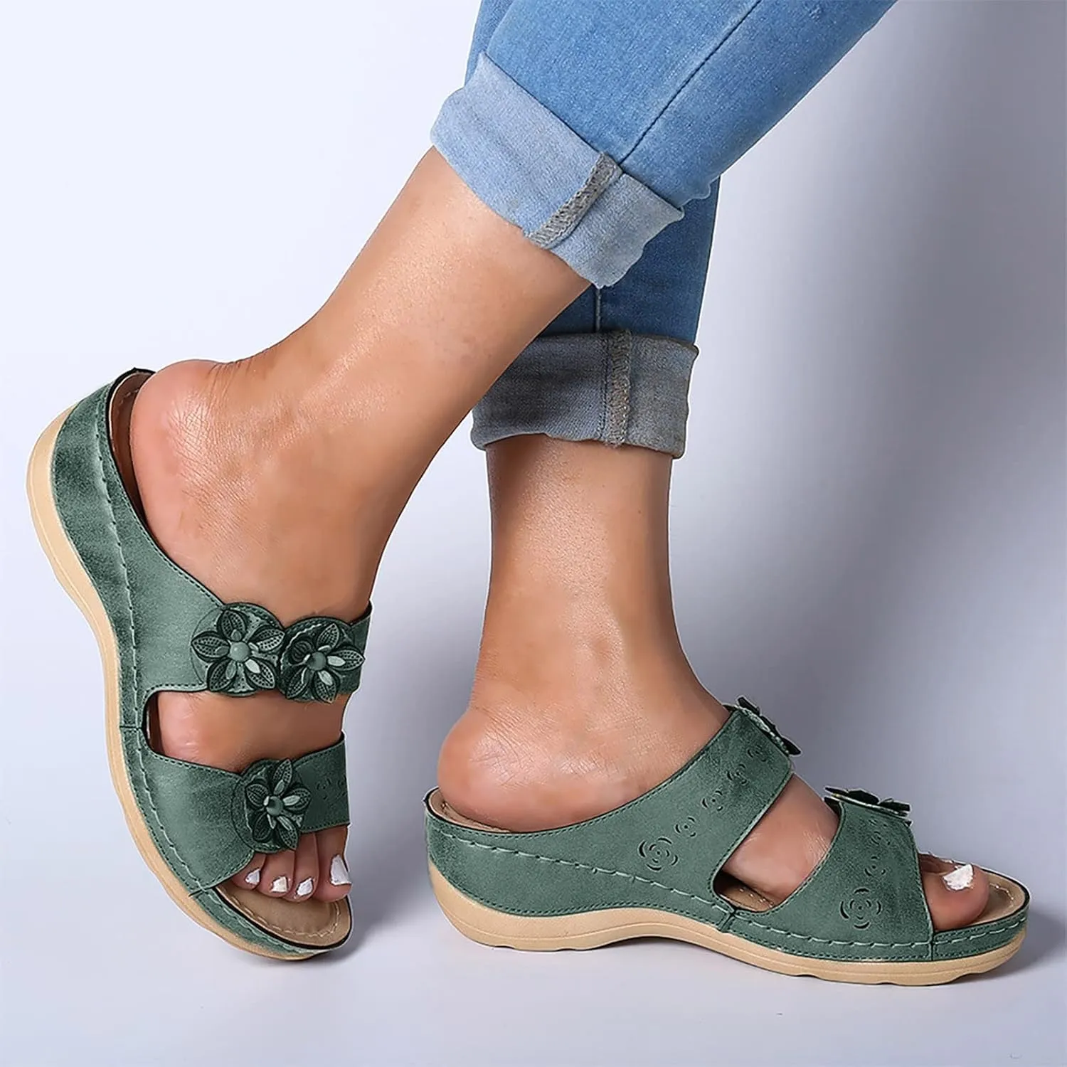 Sandals for Women Dressy, Women's Comfy Orthotic Sandals Orthopedic Sandals Summer Arch Support Slide Sandals