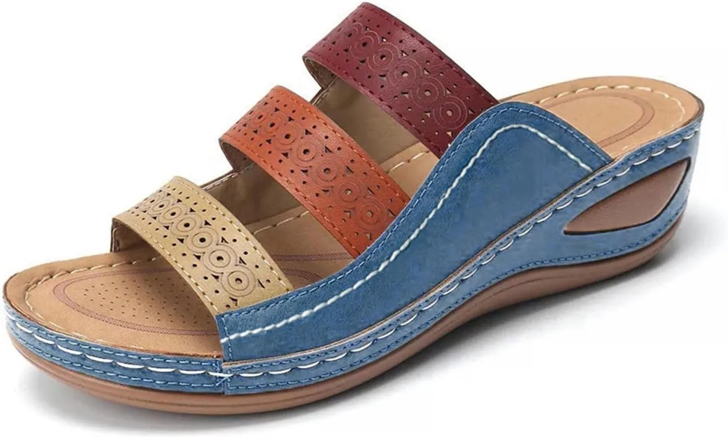 Sandals for Women Flatform Arch Support Lightweight Flip Flops Yoga Mat Thong Wedge Platform Shoes Quick Drying Non-Slip