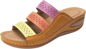 Sandals for Women Flatform Arch Support Lightweight Flip Flops Yoga Mat Thong Wedge Platform Shoes Quick Drying Non-Slip