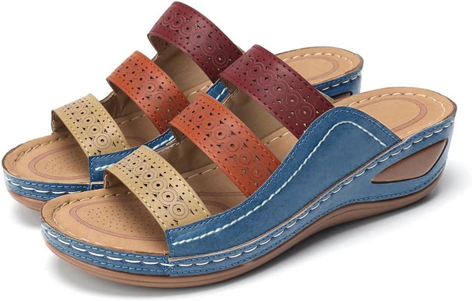Sandals for Women Flatform Arch Support Lightweight Flip Flops Yoga Mat Thong Wedge Platform Shoes Quick Drying Non-Slip