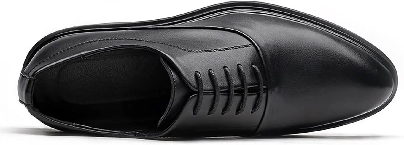Santimon Men's Classic Oxfords Semi Brogues Cap Toe Leather Lined Comfortable Business Office Casual Formal Dress Shoes