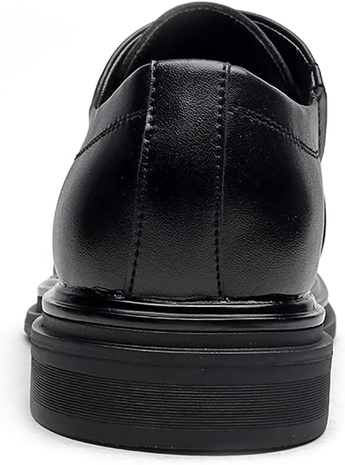 Santimon Men's Classic Oxfords Semi Brogues Cap Toe Leather Lined Comfortable Business Office Casual Formal Dress Shoes