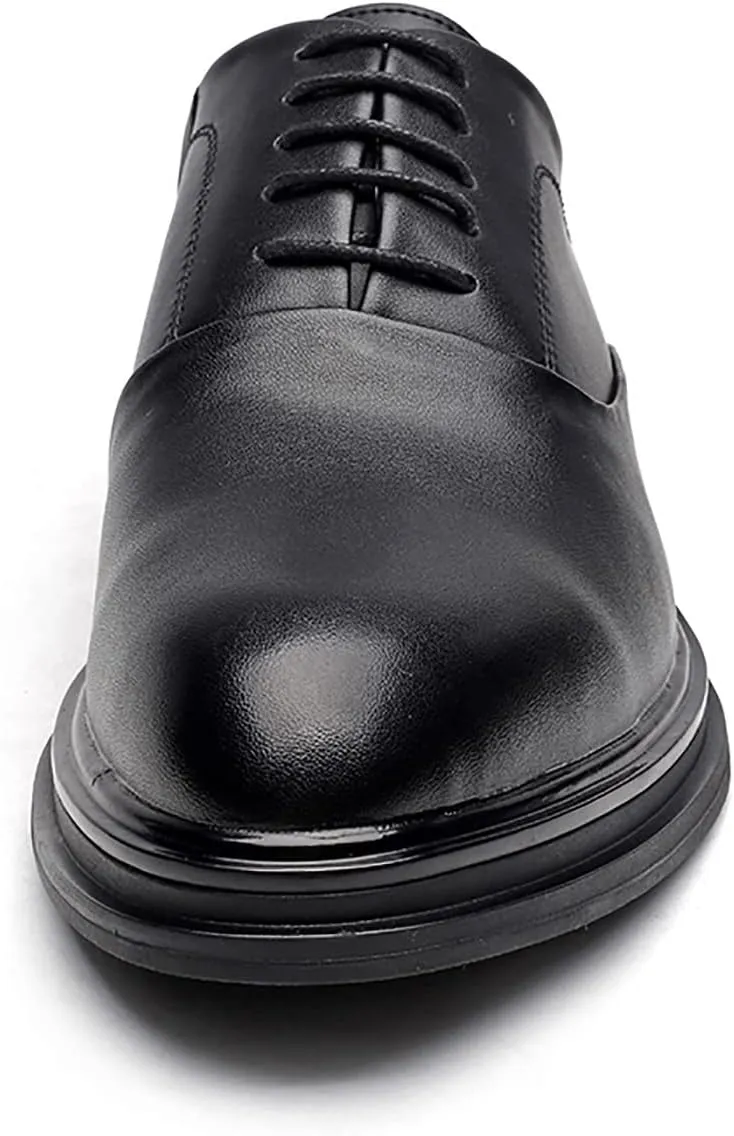 Santimon Men's Classic Oxfords Semi Brogues Cap Toe Leather Lined Comfortable Business Office Casual Formal Dress Shoes