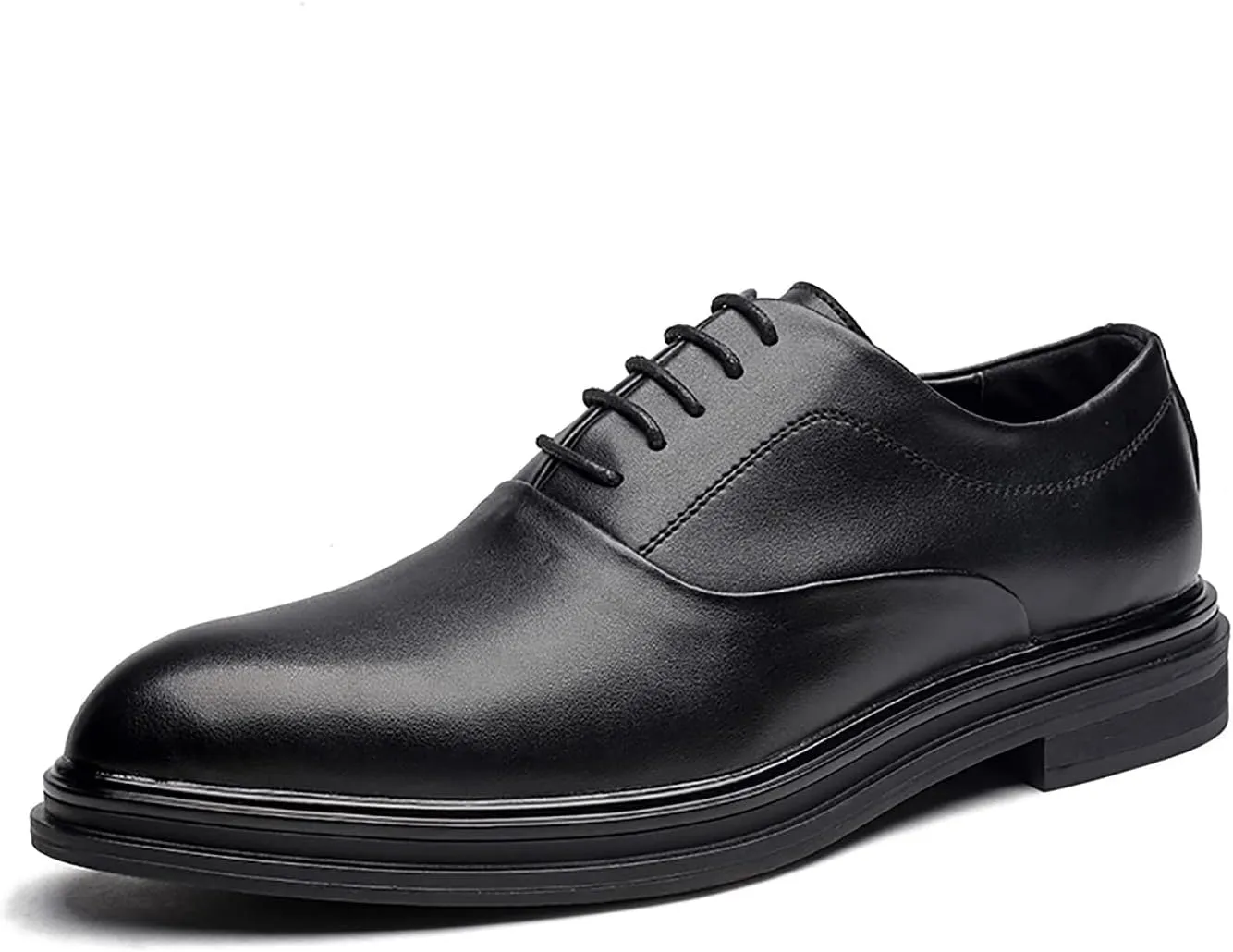Santimon Men's Classic Oxfords Semi Brogues Cap Toe Leather Lined Comfortable Business Office Casual Formal Dress Shoes