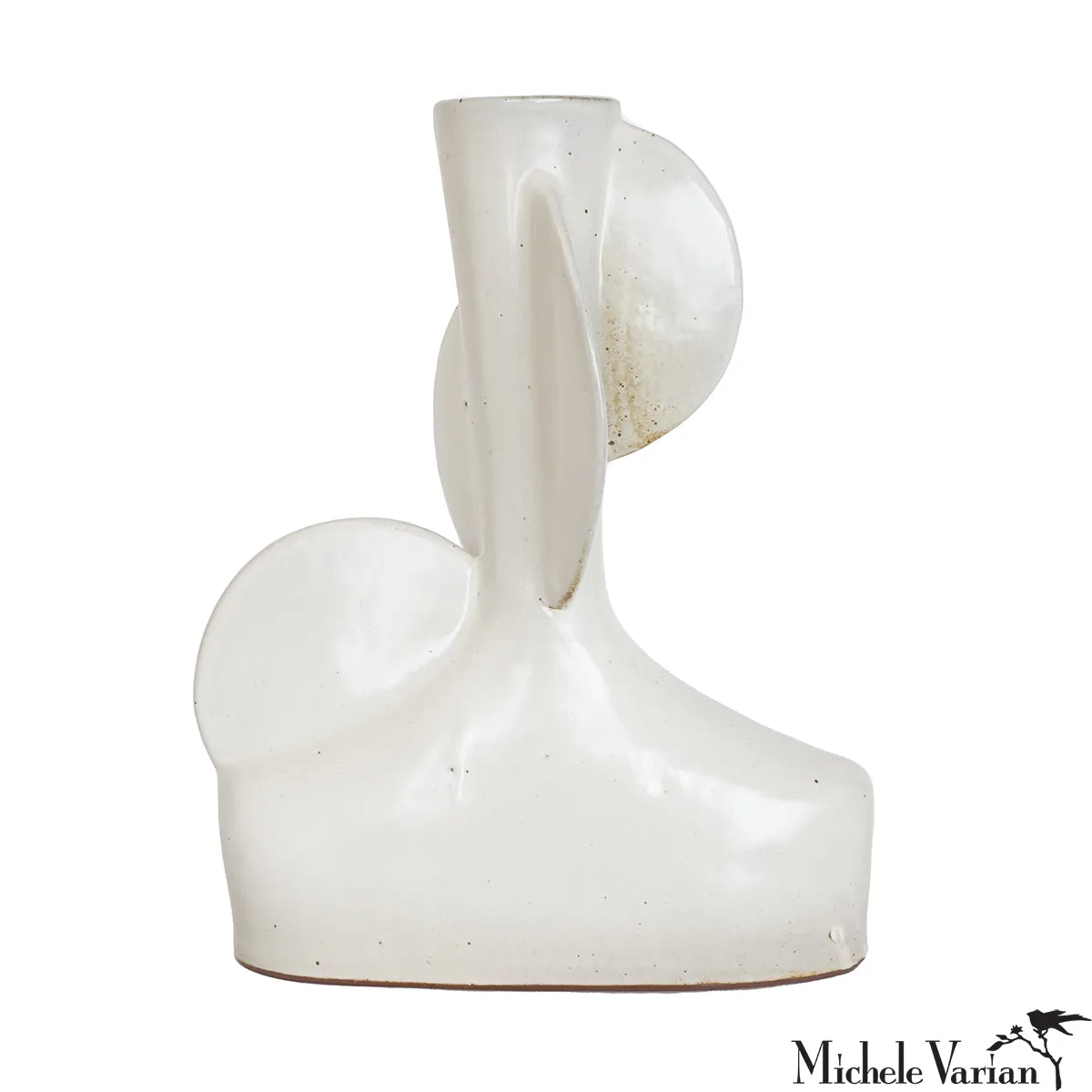 Satin White Moon Vase