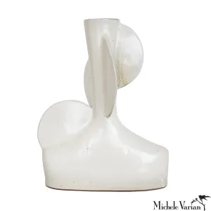 Satin White Moon Vase