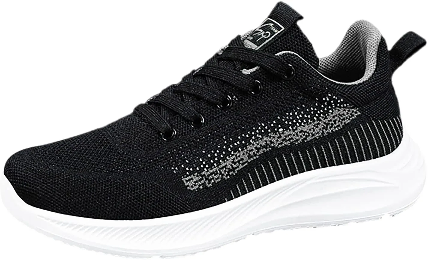 SBGMoSJ Casual Sneakers for Women Trendy Platform Zapatos Confortables para Mujer Casual Shoes for Women 2023 Platform Sneakers for Women 6 Wide Women Flat Black Shoes Wide Width Comfy and Dressy