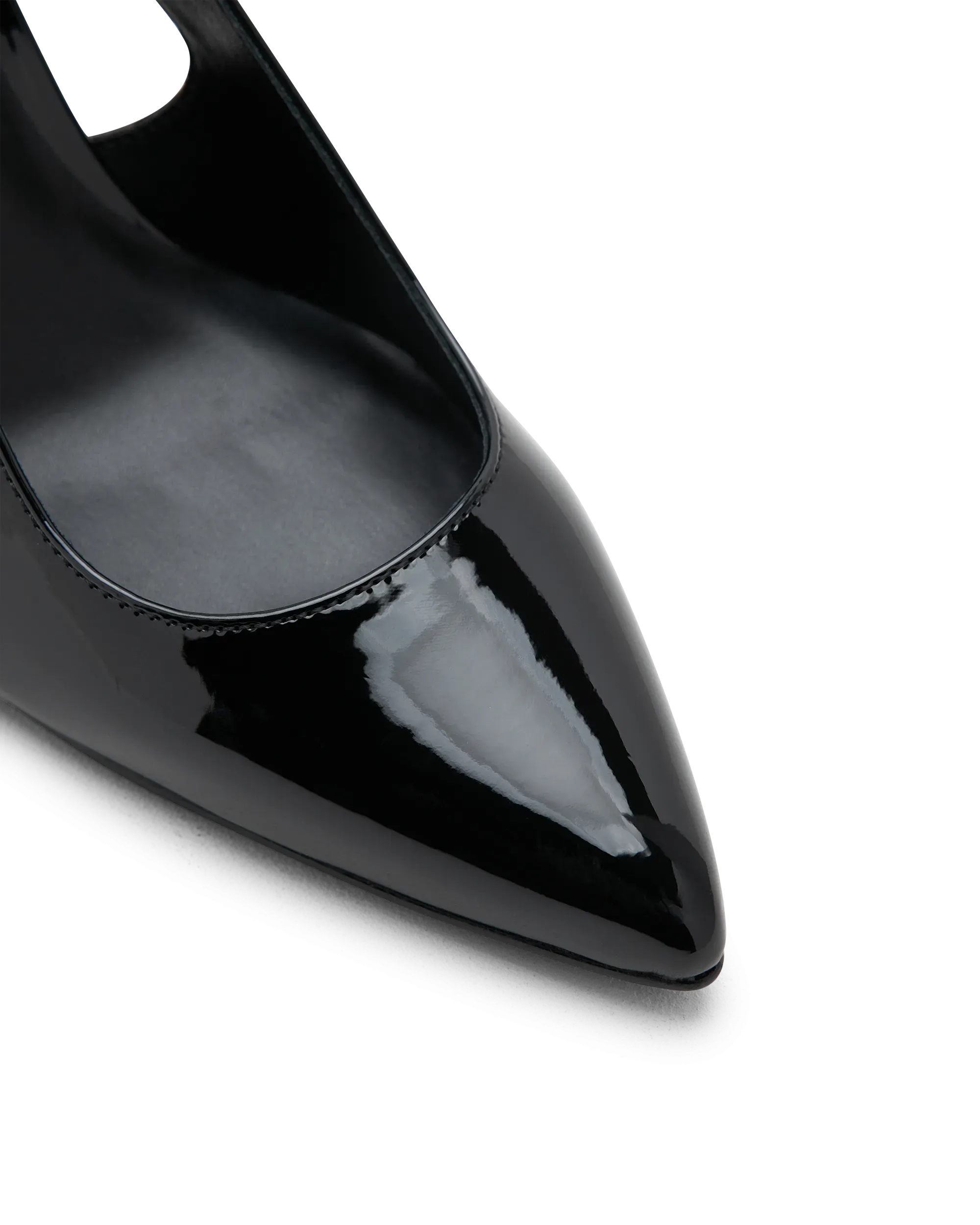 Scarlett Patent Faux-Leather Slingback Pumps