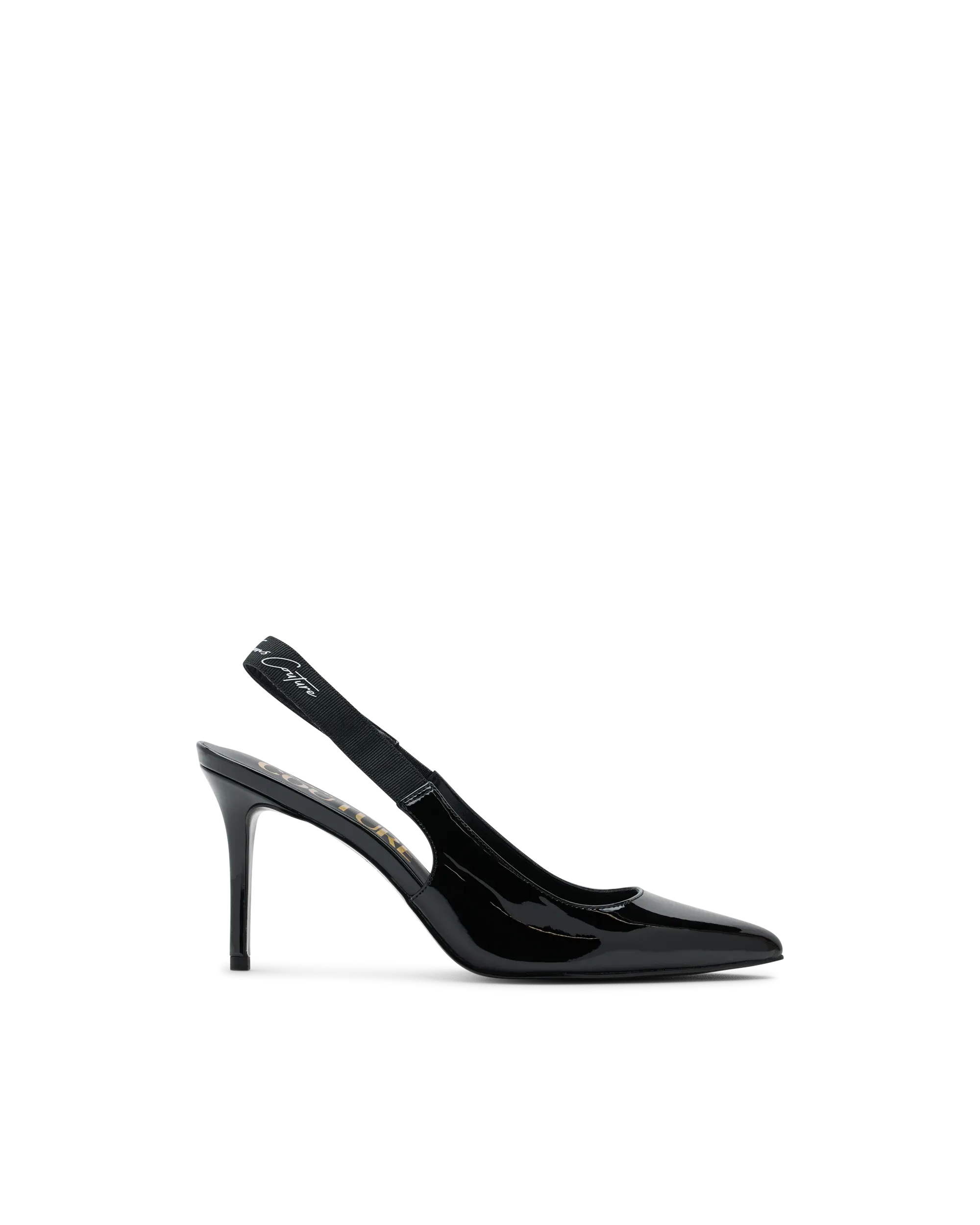 Scarlett Patent Faux-Leather Slingback Pumps