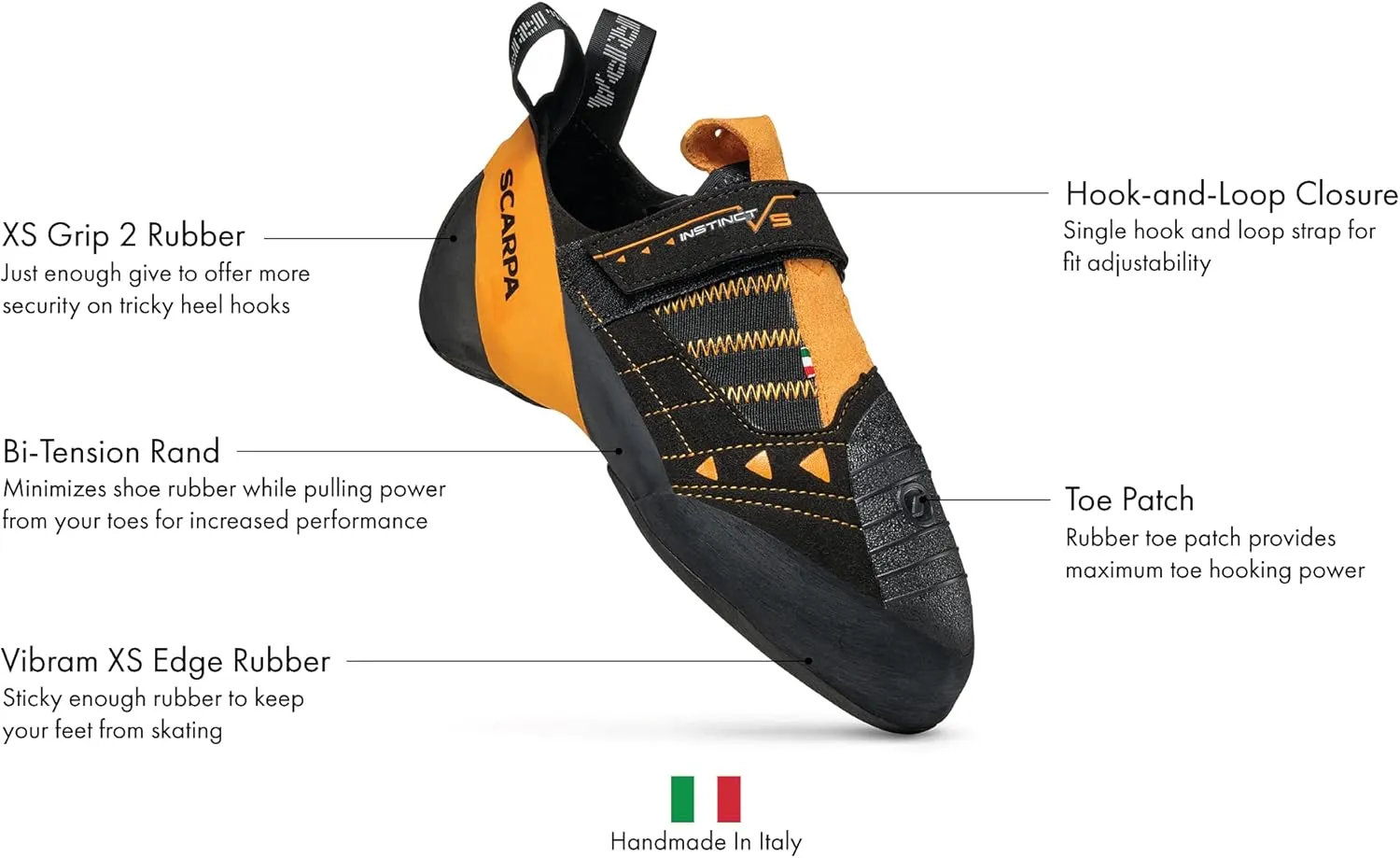 SCARPA Instinct VS Rock Climbing Shoes for Sport Climbing and Bouldering