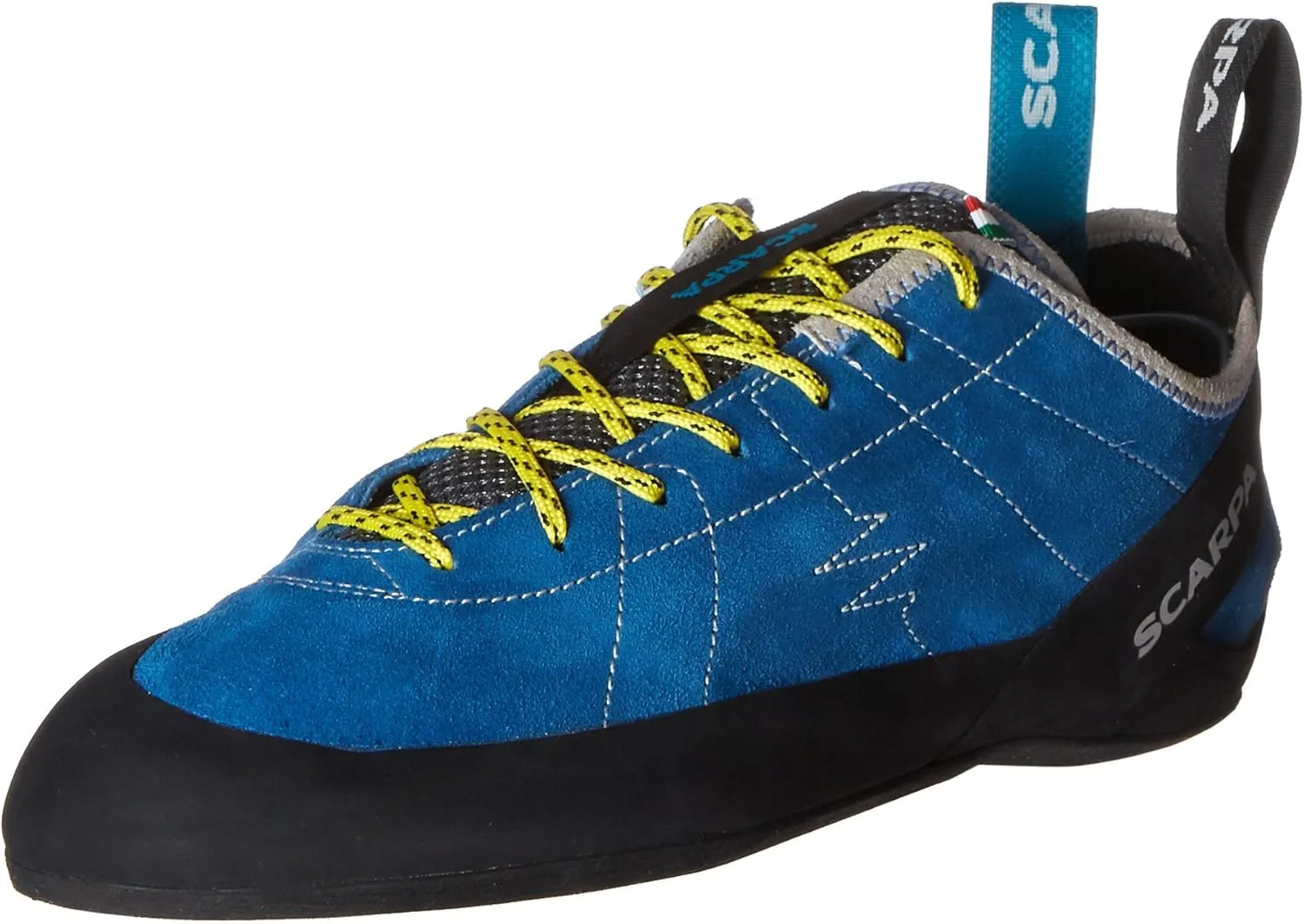 SCARPA Men's Helix Lace Rock Climbing Shoes for Trad and Sport Climbing - Hyper Blue - 10.5