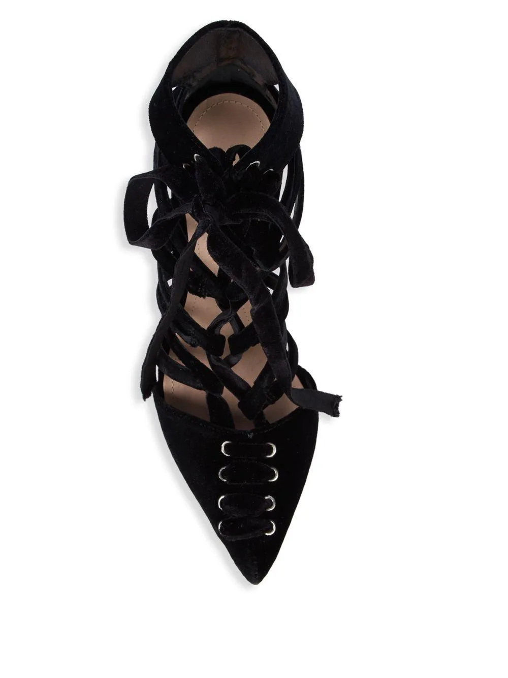Schutz Lais Black Fashion Strappy Lace Up Stiletto High Heel Pointed Toe Pumps