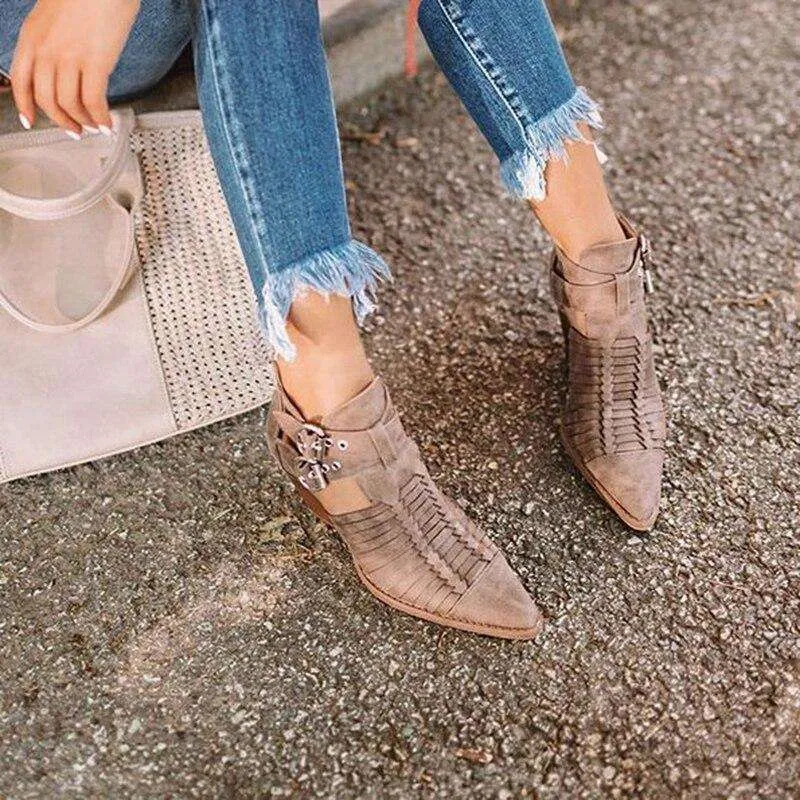 Sexy Ankle Boots With Pointed Toe