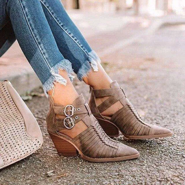 Sexy Ankle Boots With Pointed Toe