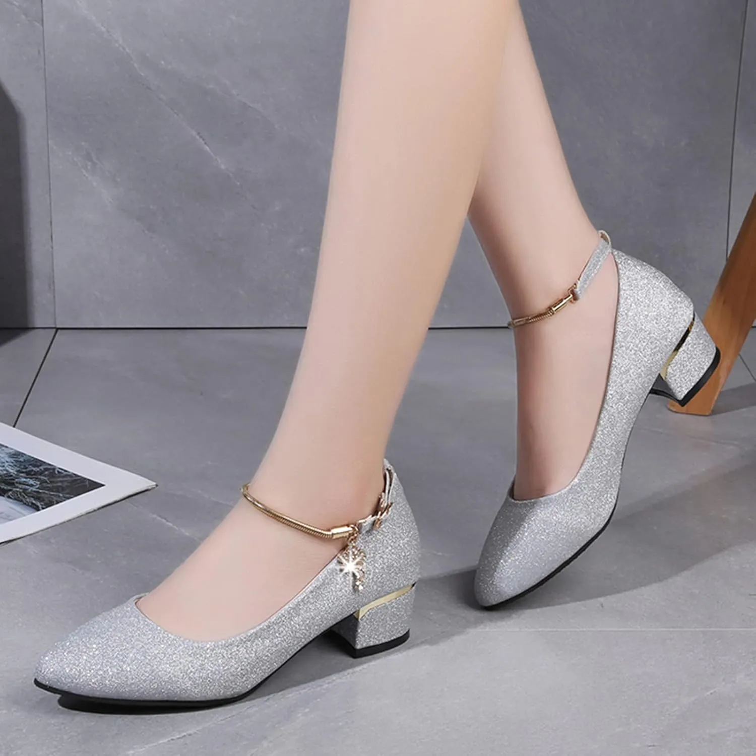 Sexy Casual Dress Shoes Sandals Single Ladies High Fashion Crystal Women Bohemian Heels Shoes Women's high Heels