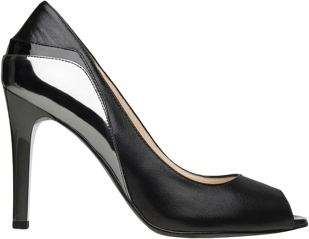 SHODENSE Women Stiletto High Heels Pumps Open Peep Toe Slip On Dress Sandals Two-Toned Suede Pointed Toe 4" Thin Heel Dress Shoes Patchwork Office Ladies Business Wedding Party Dance Shoe 4-11 M US