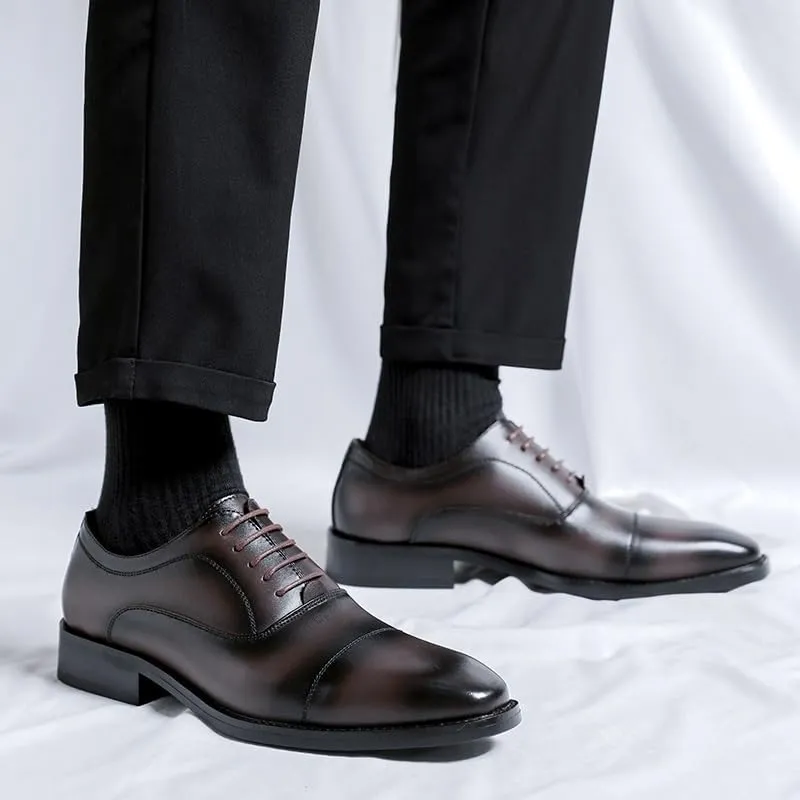Shoes for Men Men's Business Formal Leather Shoes Oxford Orthopedic Shoes Dress Walking Driving Loafers Work Flats