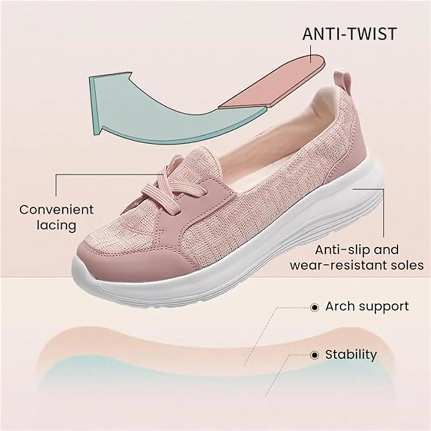Shoes for Men Platform Sneakers for Women Women's Loafers & Slip-Ons Mens Trail Running Shoes Closed Back Lightweight Breathable Sale Clearance