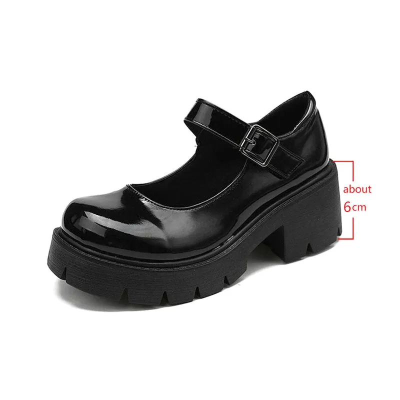 Shoes On Heels Lolita Platform Shoes Women Japanese Style Mary Jane