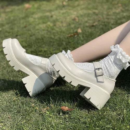 Shoes On Heels Lolita Platform Shoes Women Japanese Style Mary Jane