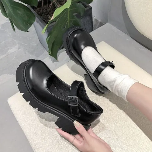 Shoes On Heels Lolita Platform Shoes Women Japanese Style Mary Jane
