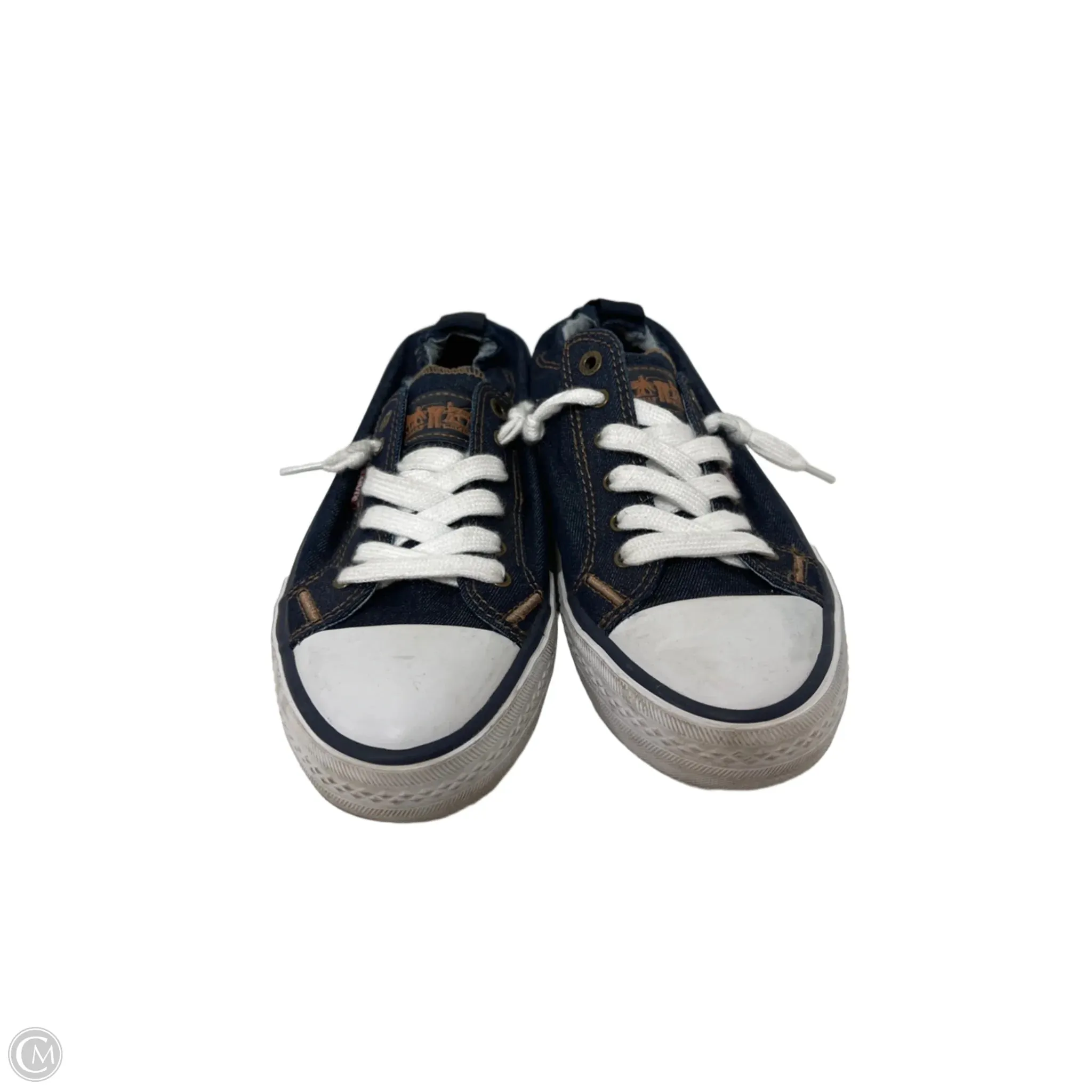 Shoes Sneakers By Levis In Blue Denim, Size: 7