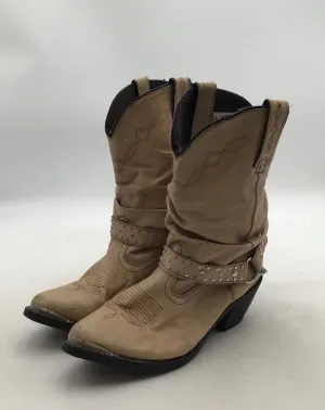 Shyanne Women's Tanya SH1131A Tan Slouchy Harness Western Boots - Size 9