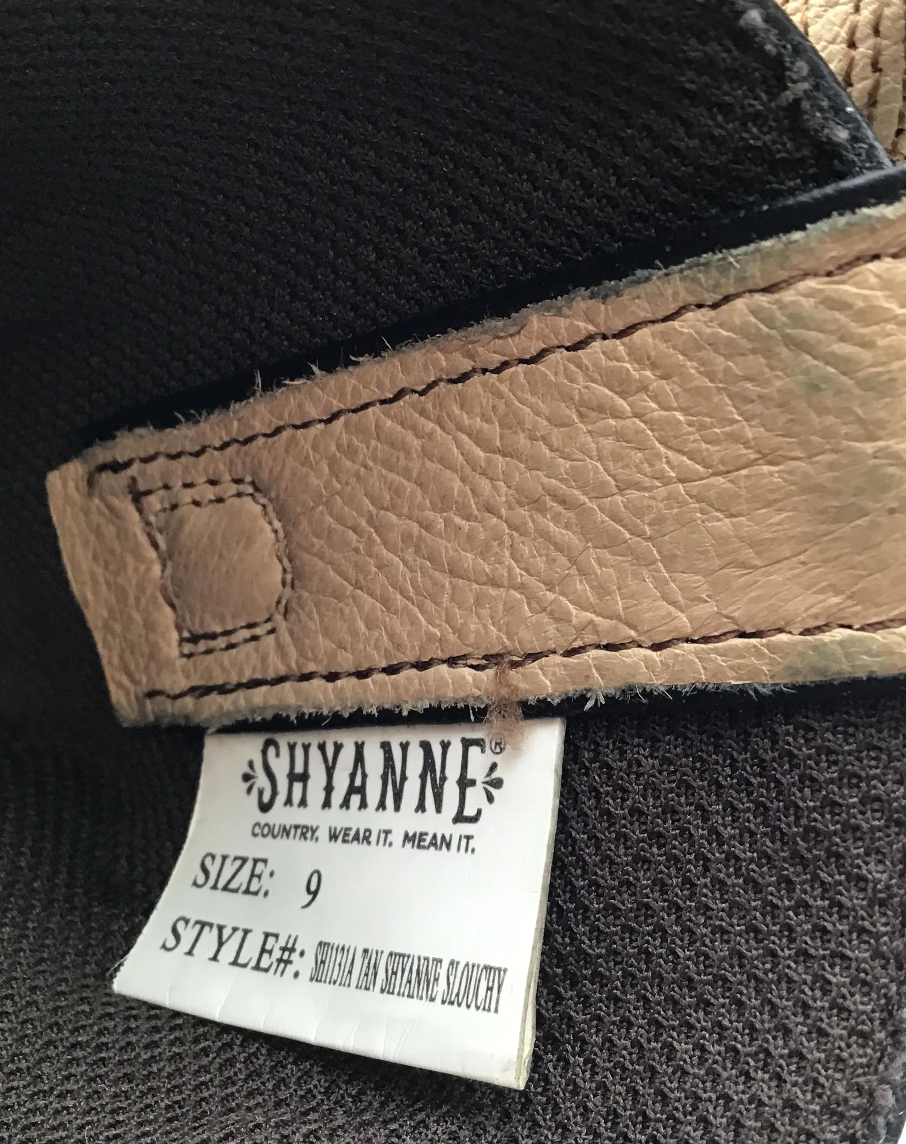 Shyanne Women's Tanya SH1131A Tan Slouchy Harness Western Boots - Size 9